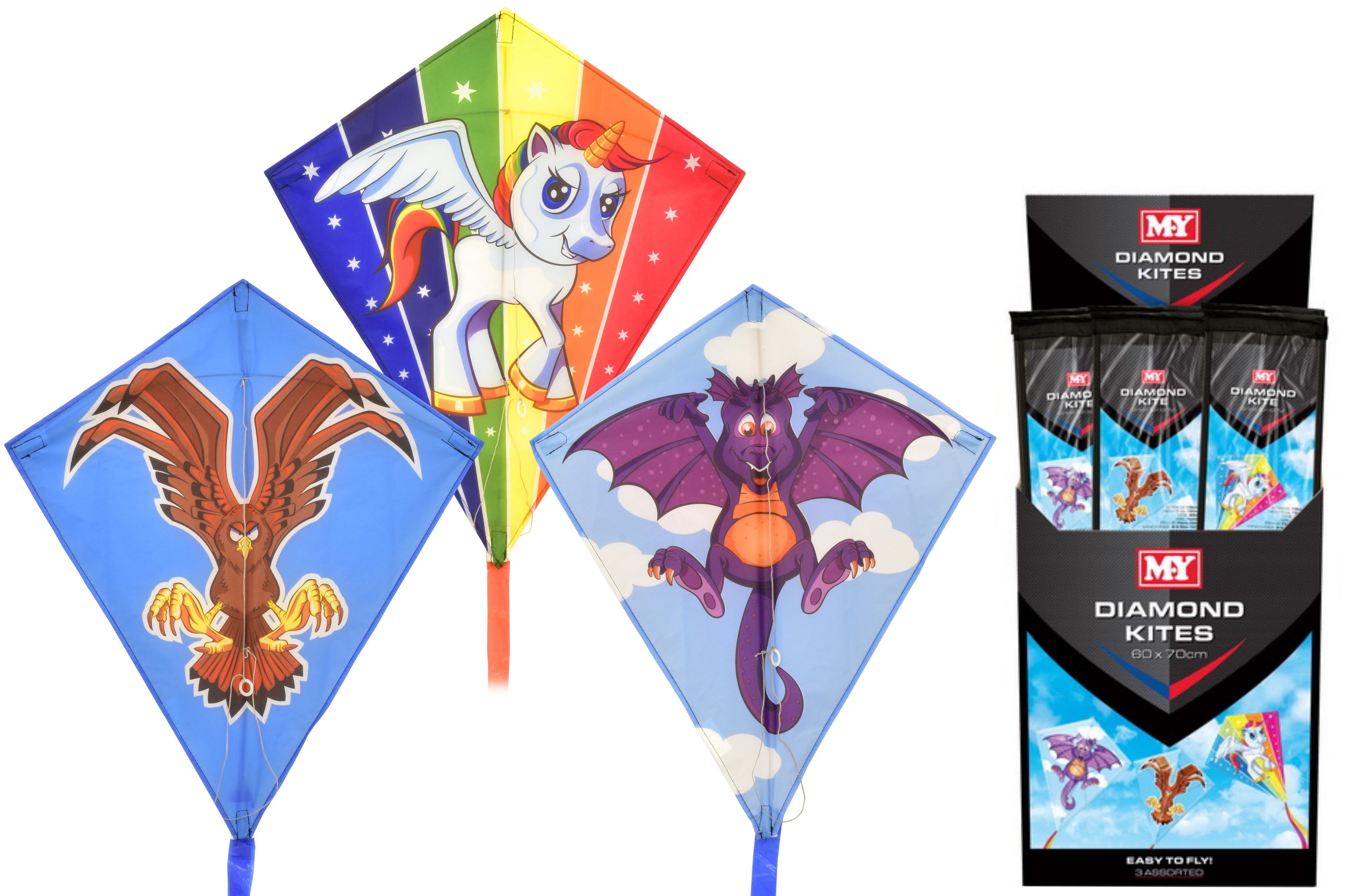 60cm x 70cm Nylon Diamond Kite