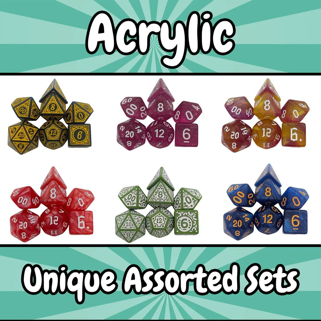 Assorted Acrylic Dice Sets