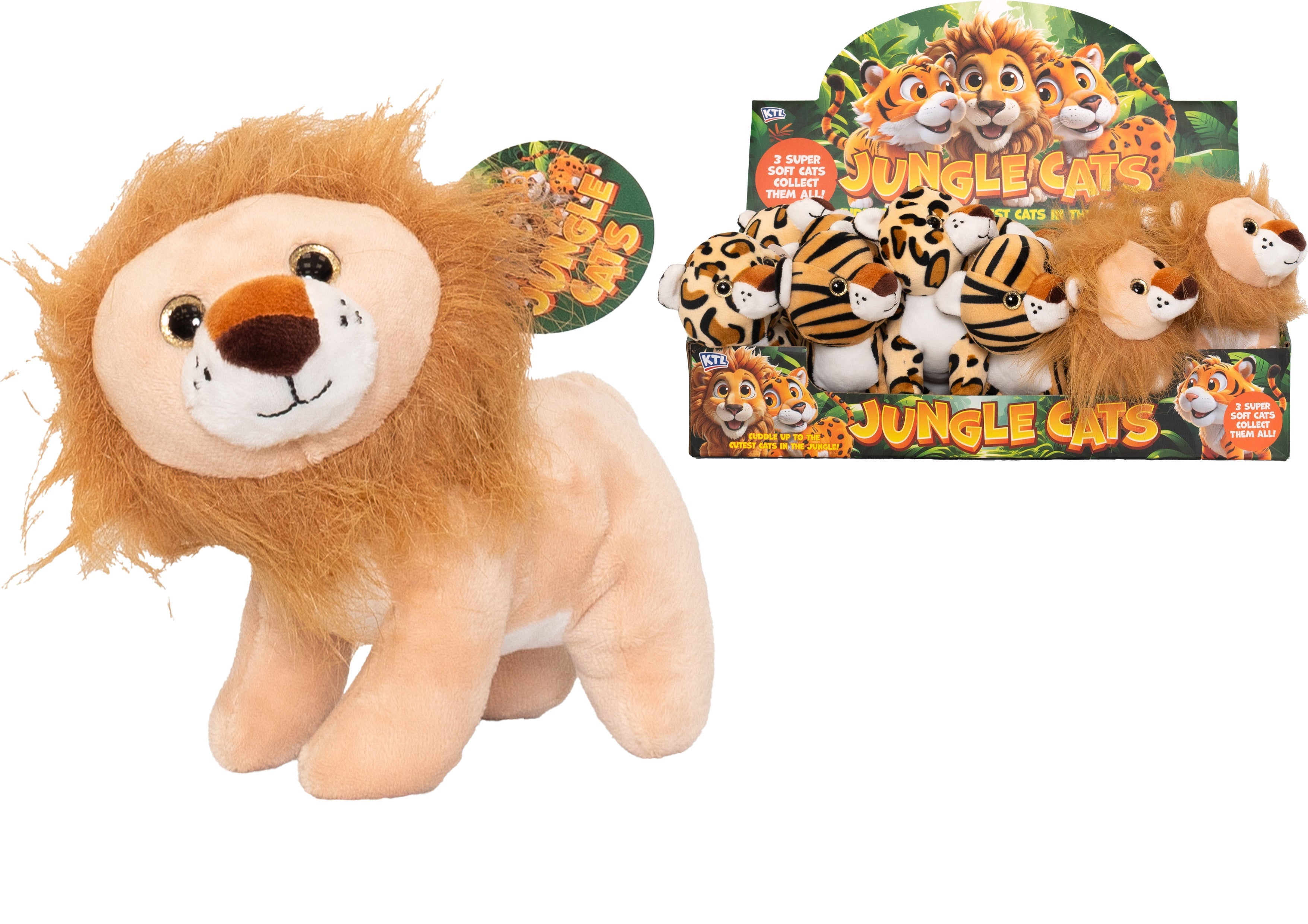 14cm Plush Jungle Cats